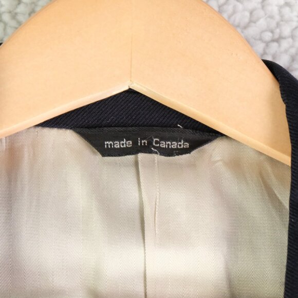 Bay Club Blazer Jacket Mens 46 Tall Wool Made Canada Classic Office Sport Coat - Picture 11 of 16